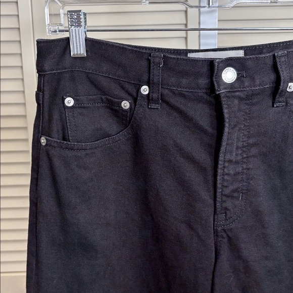 Everlane Black Wide Leg Mid Way Jeans Size 27 Regular - Picture 8 of 15